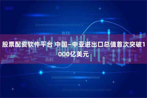 股票配资软件平台 中国—中亚进出口总值首次突破1000亿美元